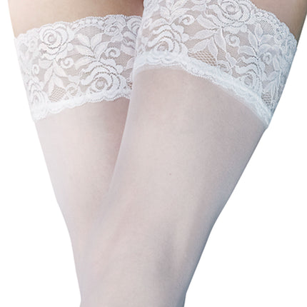 white Hold-ups Stockings Lisa T3/4-1