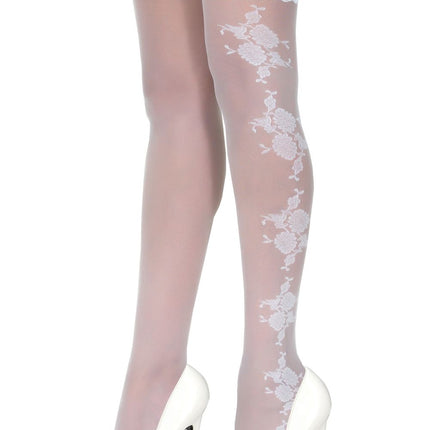 white Hold-ups Stockings Victoria T3/4-0