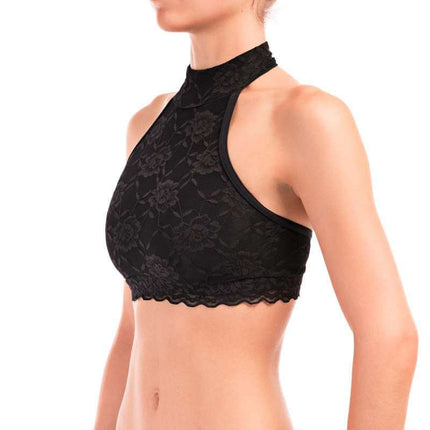 Halter Neck Sports Bra with Lace – Lisette-5