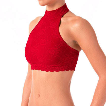 Halter Neck Sports Bra with Lace – Lisette-2
