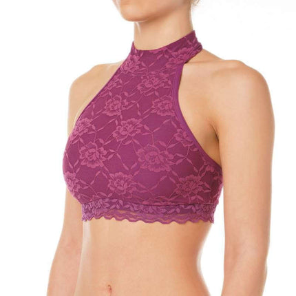 Halter Neck Sports Bra with Lace – Lisette-7
