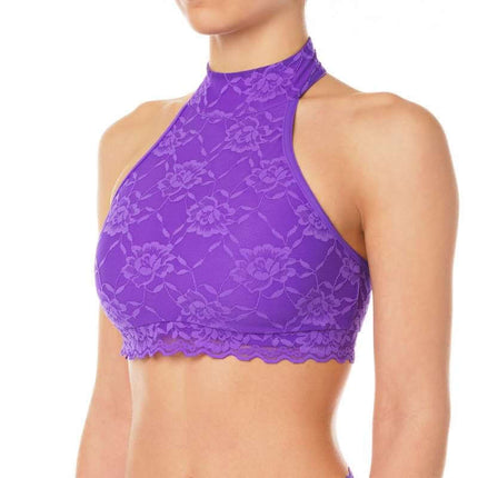 Halter Neck Sports Bra with Lace – Lisette-8