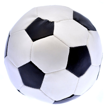 Soft labda, csörgõs, foci mintás, mûbõr, 10 cm, hálós-0