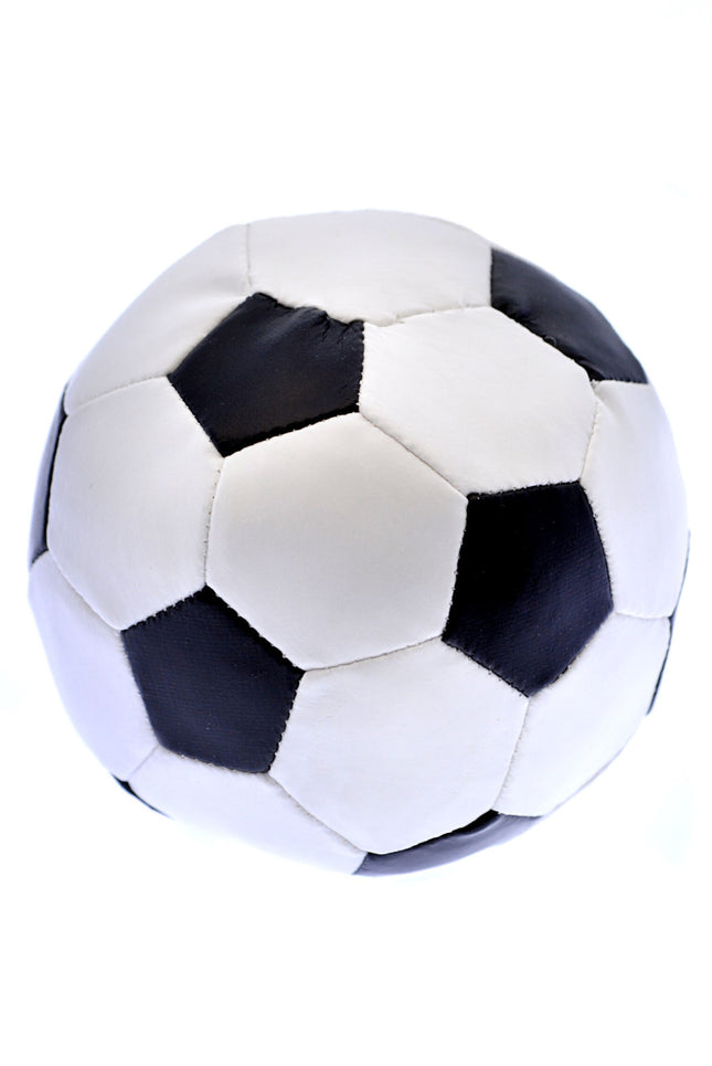 Soft labda, csörgõs, foci mintás, mûbõr, 10 cm, hálós-0