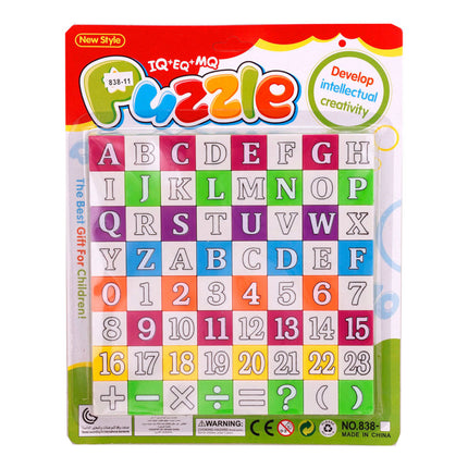 IQ Puzzle, Betûk és számok, 24x30 cm., lapon-0