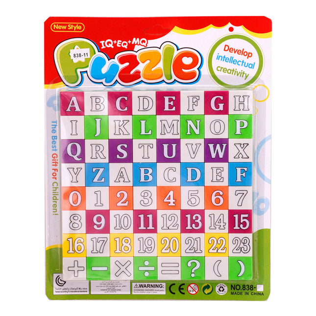 IQ Puzzle, Betûk és számok, 24x30 cm., lapon-0