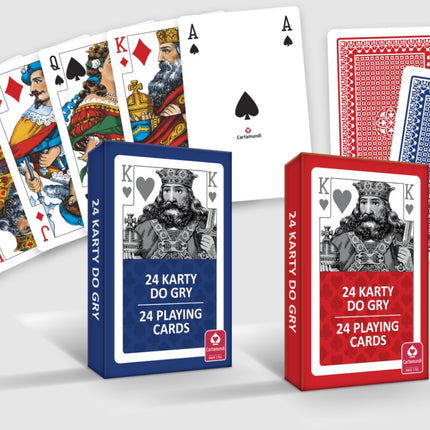 Kártya, römi, szimpla,  piros / kék, DONDORF-0