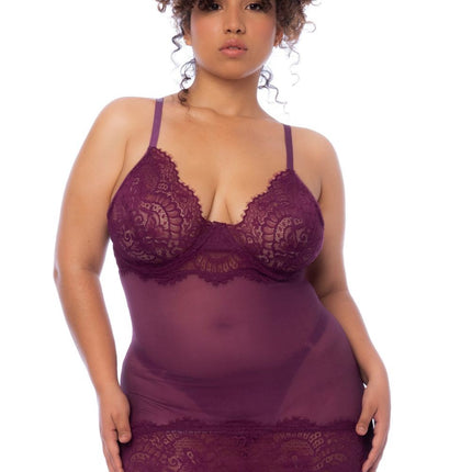 wine red Nighty - MAL7554XWINE - 3XL/4XL-0