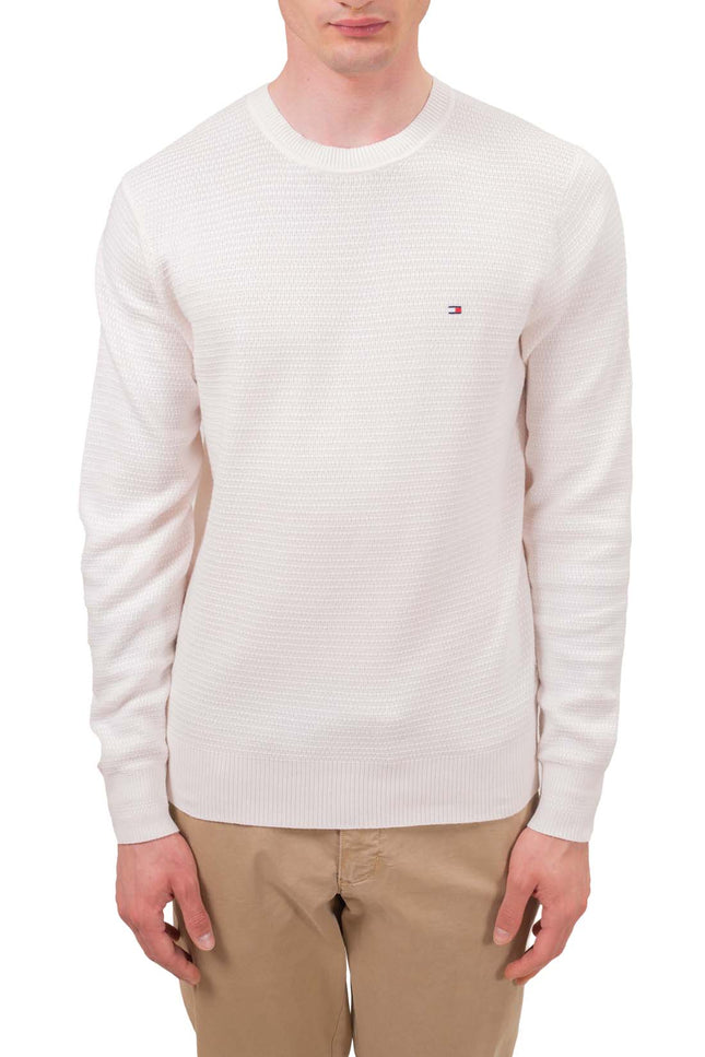TOMMY HILFIGER - Men's interlock crewneck sweater with logo-1