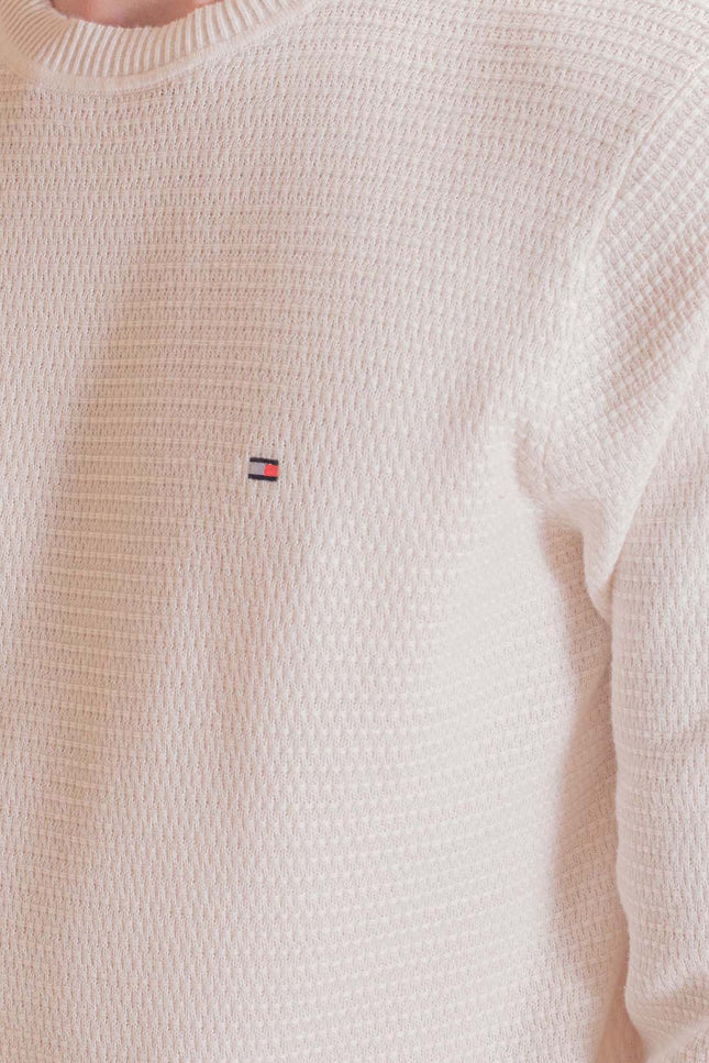TOMMY HILFIGER - Men's interlock crewneck sweater with logo-0