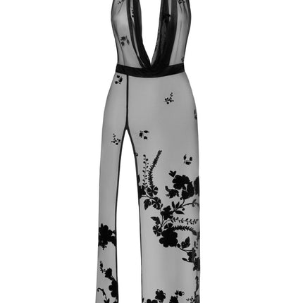 F312 langes Kleid aus Netzmaterial - 3XL-0