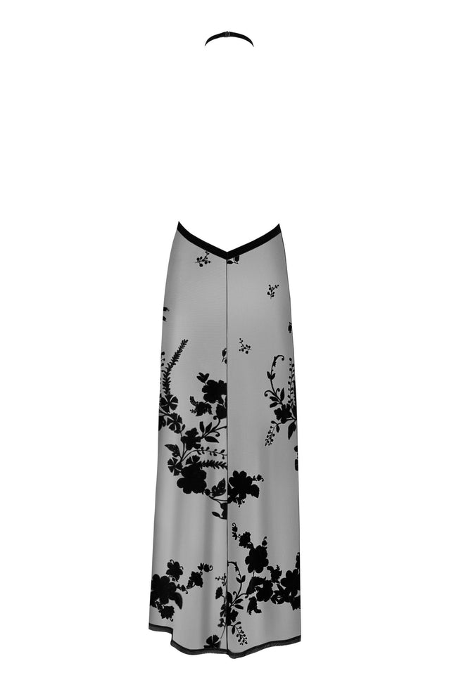 F312 langes Kleid aus Netzmaterial - 3XL-1
