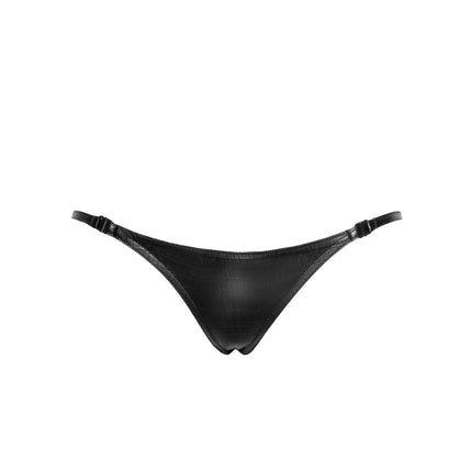 P012 Wild crocodile wetlook thong with double opening - 3XL-0