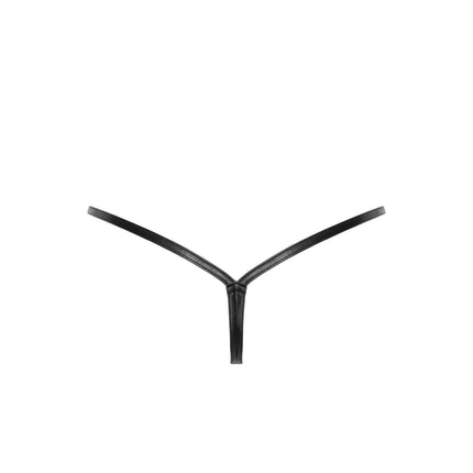 P012 Wild crocodile wetlook thong with double opening - 3XL-1