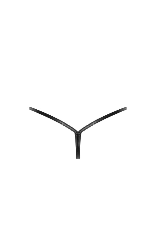P012 Wild crocodile wetlook thong with double opening - 3XL-1