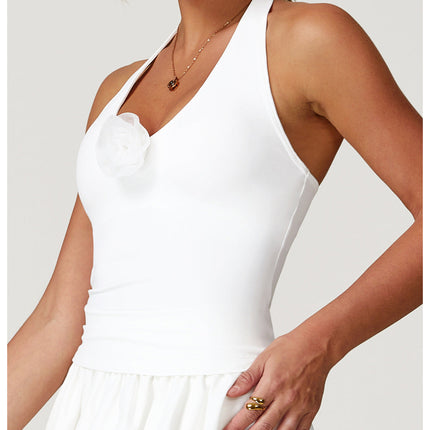 Detachable Rose Halter Top-5