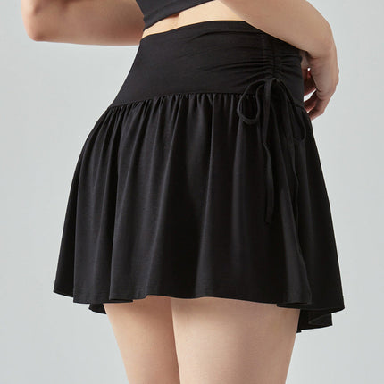 Drawstring Tennis Skirt-2