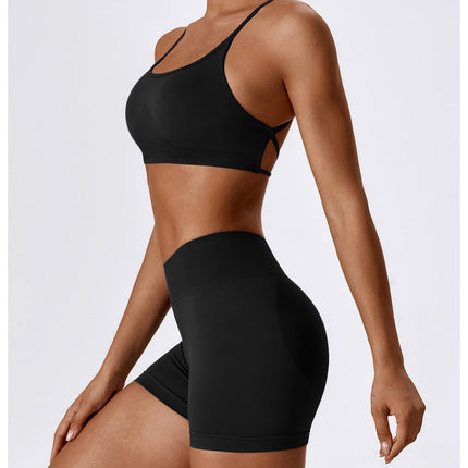 Crossback Strappy Sports Bra-1