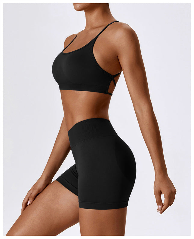 Crossback Strappy Sports Bra-1
