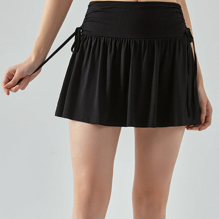 Drawstring Tennis Skirt-0