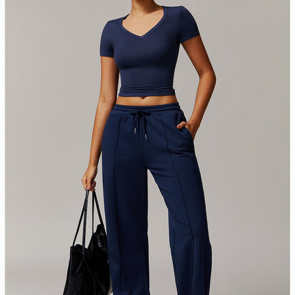 High-Waist Relaxed Straight Leg Joggers-3