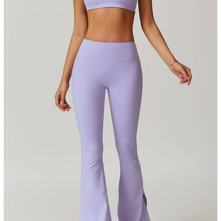 Sculpting High-Waist Flared Yoga Pants-5
