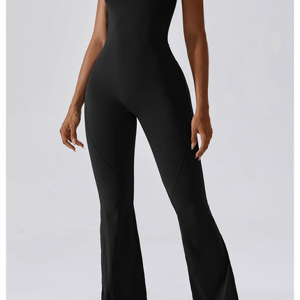 Sleeveless Flared Jumpsuit-5