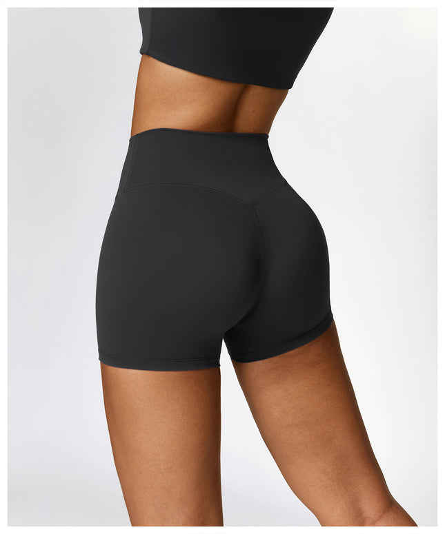 Brushed High-Waist Yoga Shorts-1