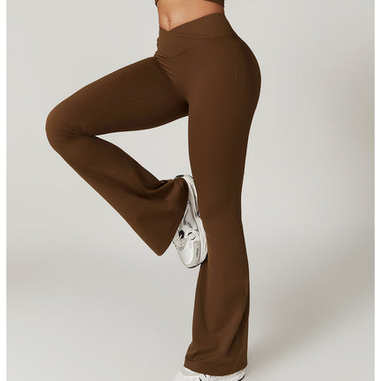 Eco-Chic Crossover Flared Pants-4
