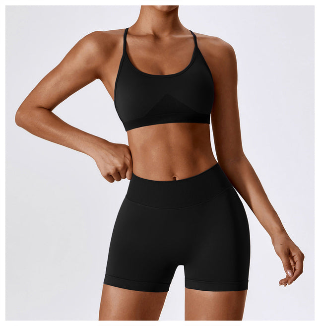 Crossback Strappy Sports Bra-0