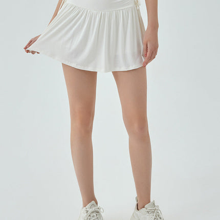 Drawstring Tennis Skirt-0