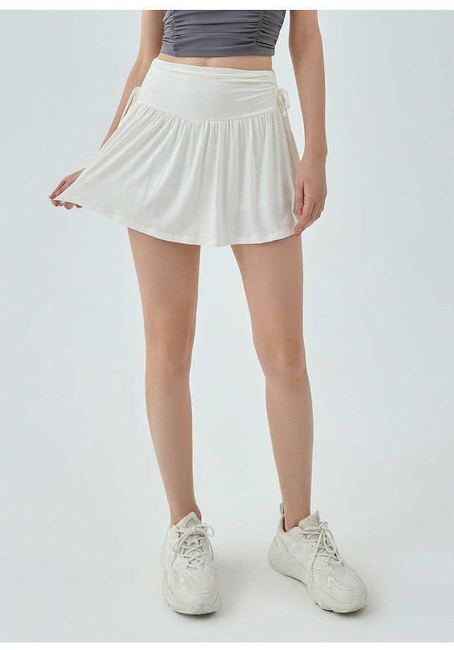 Drawstring Tennis Skirt-0