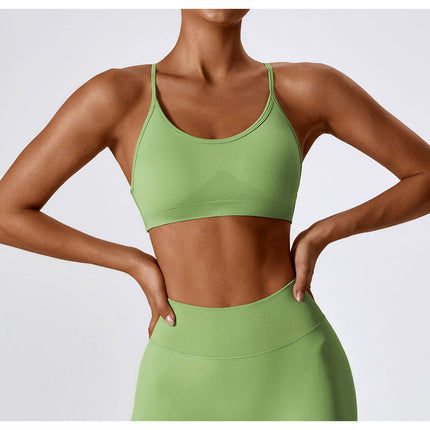 Crossback Strappy Sports Bra-3