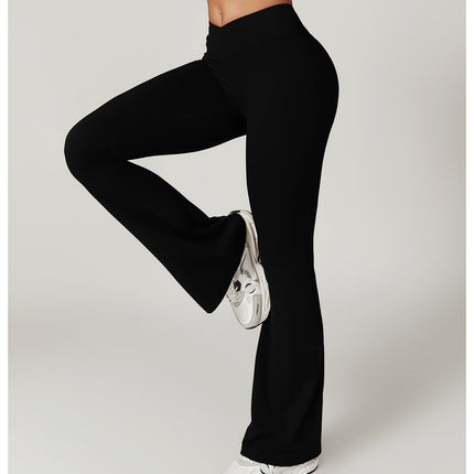 Eco-Chic Crossover Flared Pants-6