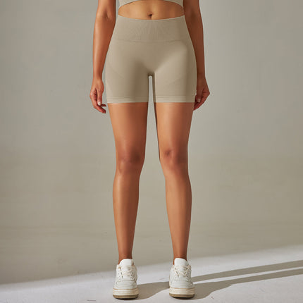 Solid Color Tight Shorts-4