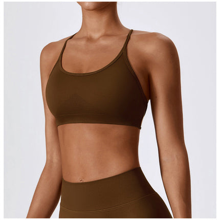 Crossback Strappy Sports Bra-0