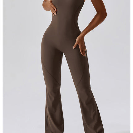 Sleeveless Flared Jumpsuit-0