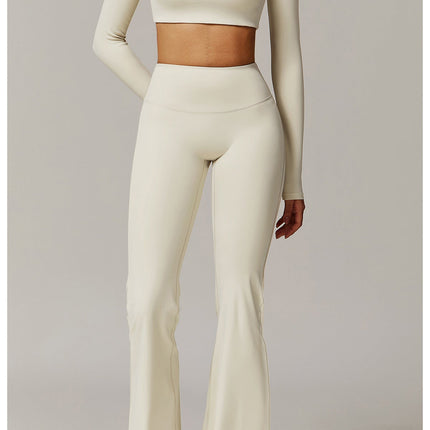 Fitted Flared Yoga Pants-1
