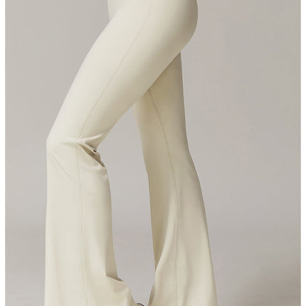Fitted Flared Yoga Pants-0