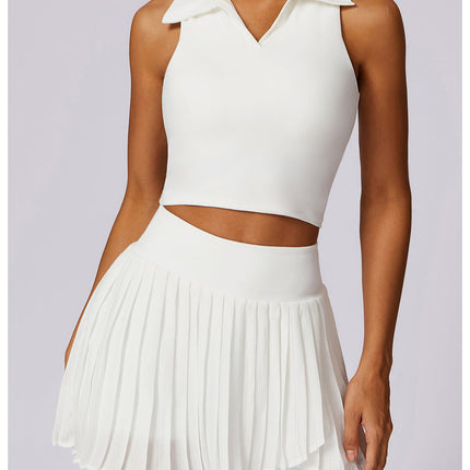 Sleeveless Cropped Polo-3