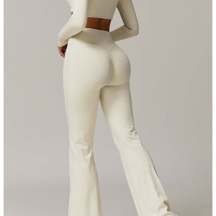 Fitted Flared Yoga Pants-2