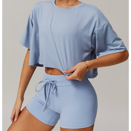 Loose Fit Cropped T-Shirt-0