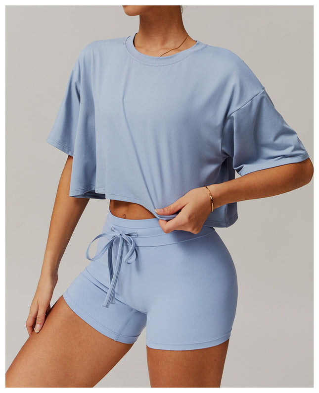 Loose Fit Cropped T-Shirt-0