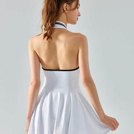 Sleeveless Polo Tennis Dress-4