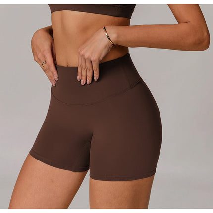 High-Waist Sculpting Yoga Shorts-4