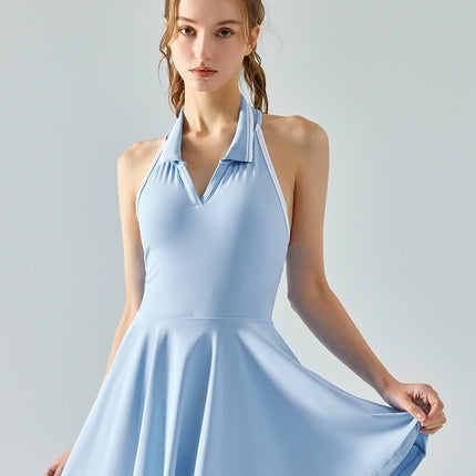 Sleeveless Polo Tennis Dress-5