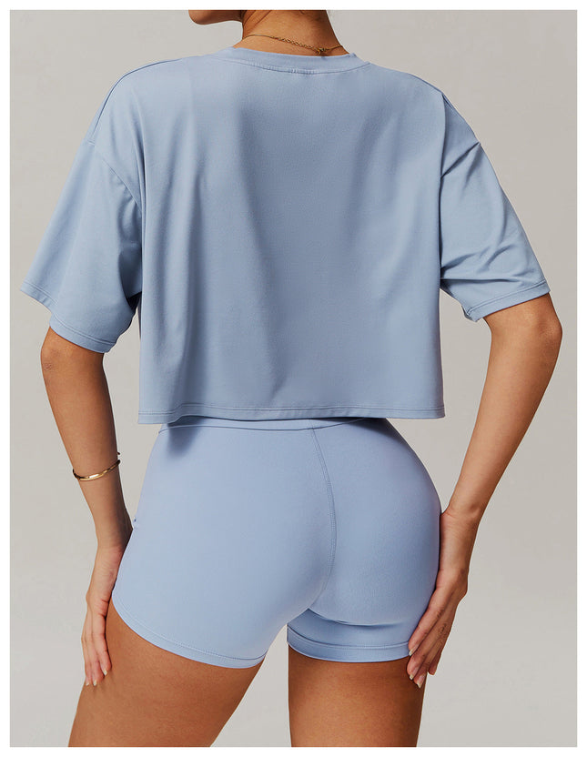 Loose Fit Cropped T-Shirt-1