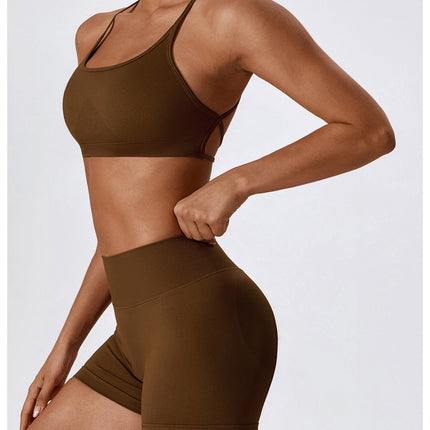 Crossback Strappy Sports Bra-1