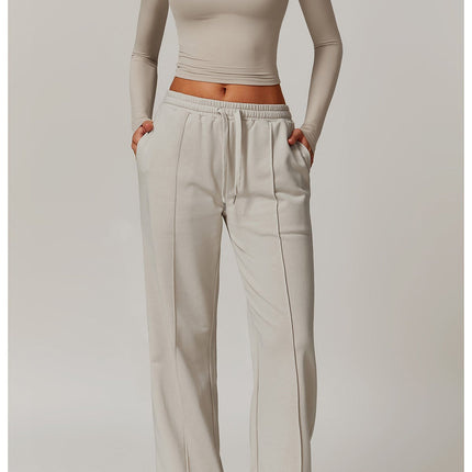 High-Waist Relaxed Straight Leg Joggers-2