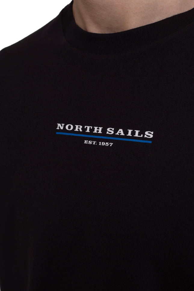 NORTH SAILS - Men's T-shirt with linear logo  - Size 3XL-0
